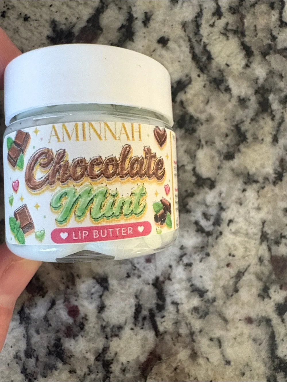 Aminnah Chocolate Mint Lip Butter/Scrub Set
